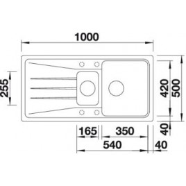 OUTLET BLANCO SONA 6S Silgranit®PuraDur®II Zlewozmywak alumetalik 519854 OTWIERANE