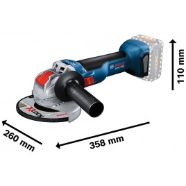 GWX 18V-10 Akumulatorowa szlifierka kątowa, 125mm 06017B0100