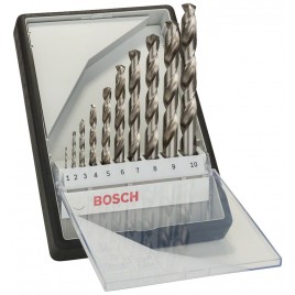 BOSCH 10-elem. zestaw wierteł do metalu Robust Line HSS-G, 135°, 1–10 mm 2607010535