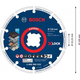 BOSCH Tarcza tnąca EXPERT Diamond Metal Wheel X-LOCK 125 x 22,23 mm 2608900533