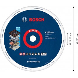 BOSCH Duża tarcza tnąca EXPERT Diamond Metal Wheel, 230 x 22,23 mm 2608900536