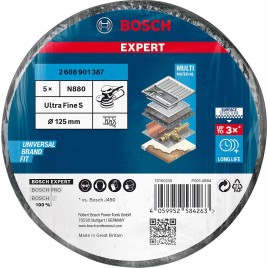 BOSCH Tarcza filcowa EXPERT N880, 125 mm, precyzyjne wykańczanie, 5 szt. 2608901387