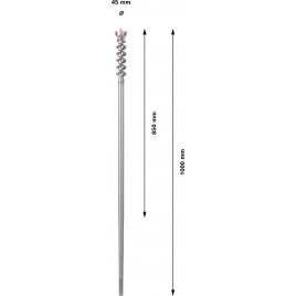 BOSCH Wiertło PRO SDS max-9 Break Through Drill Bit, 45 x 850 x 1000 mm 1618596456