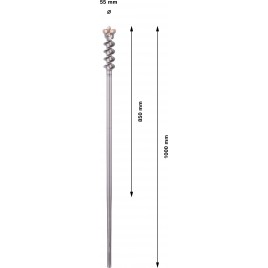 BOSCH Wiertło PRO SDS max-9 Break Through Drill Bit, 55 x 850 x 1000 mm 1618596458