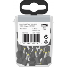 BOSCH Bit PRO Torx Impact, T20, 25 mm, z okienkiem, 10 × 25 szt. 2607002805