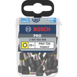 BOSCH Bit PRO Torx Impact, T20, 25 mm, z okienkiem, 10 × 25 szt. 2607002805