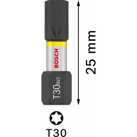 BOSCH Bit PRO Torx Impact, T30, 25 mm, z okienkiem, 10 × 25 szt. 2607002807