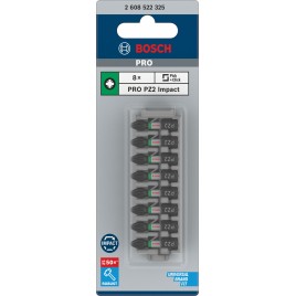 BOSCH Bit PRO Pozidriv Impact, PZ2, 25 mm, 8 szt. 2608522325