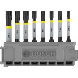 BOSCH Bit PRO Torx Impact, T15, T20(2x), T25(2x), T30(2x), T40, 55 mm, 8 szt. 2608522329