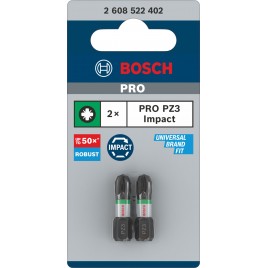 BOSCH Bit PRO Pozidriv Impact, PZ3, 25 mm, 2 szt. 2608522402