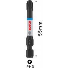 BOSCH Bit PRO Phillips Impact, PH3, 55 mm, 2 szt. 2608522521