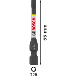 BOSCH Bit PRO Torx Impact, T25, 55 mm, 15 szt. 2608522534