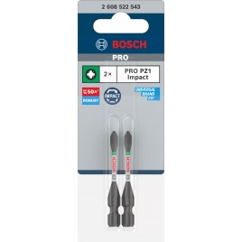 BOSCH Bit PRO Pozidriv Impact, PZ1, 55 mm, 2 szt. 2608522543