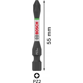 BOSCH Bit PRO Pozidriv Impact, PZ2, 55 mm, 15 szt. 2608522546