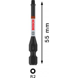 BOSCH Bit PRO Robertson Impact, R2, 55 mm, 2 szt. 2608522551