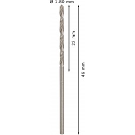 BOSCHWiertło PRO Metal HSS-G, długość standardowa, 1,8 × 22 × 46 mm, 10 szt. 2608585473