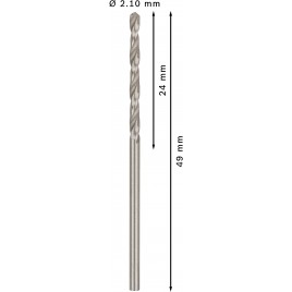 BOSCH Wiertło PRO Metal HSS-G, długość standardowa, 2,1 × 24 × 49 mm, 10 szt. 2608585475