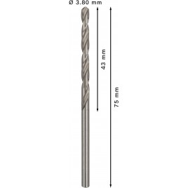 BOSCH Wiertło PRO Metal HSS-G, długość standardowa, 3,8 × 43 × 75 mm, 10 szt. 2608585484