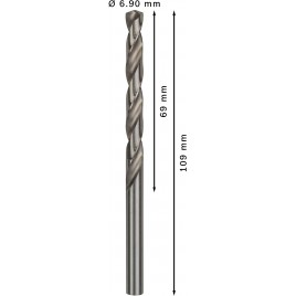 BOSCH Wiertło PRO Metal HSS-G, długość standardowa, 6,9 × 69 × 109 mm, 10 szt. 2608585500