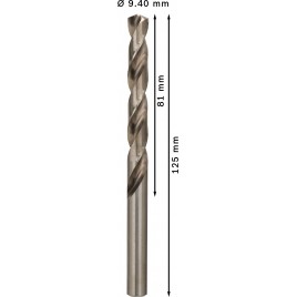 BOSCH Wiertło PRO Metal HSS-G, długość standardowa, 9,4 × 81 × 125 mm, 5 szt. 2608585518