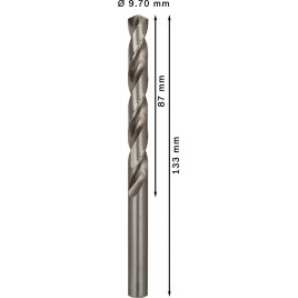 BOSCH Wiertło PRO Metal HSS-G, długość standardowa, 9,7 × 87 × 133 mm 2608585520