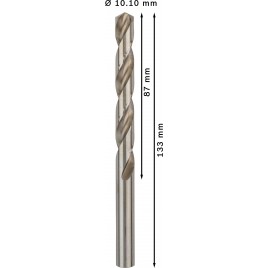 BOSCH Wiertło PRO Metal HSS-G, długość standardowa, 10,1 × 87 × 133 mm 2608585522