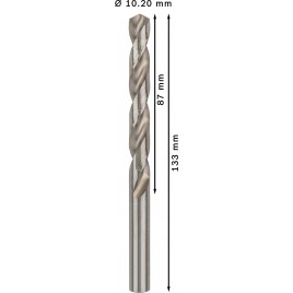 BOSCH Wiertło PRO Metal HSS-G, długość standardowa, 10,2 × 87 × 133 mm 2608585523