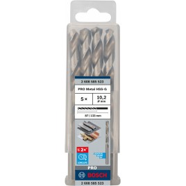 BOSCH Wiertło PRO Metal HSS-G, długość standardowa, 10,2 × 87 × 133 mm 2608585523