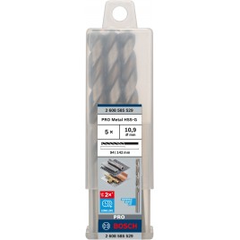 BOSCH Wiertło PRO Metal HSS-G, długość standardowa, 10,9 × 94 × 142 mm 2608585529