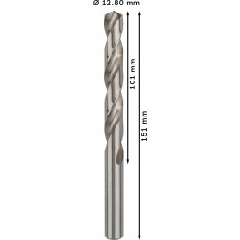 BOSCH Wiertło PRO Metal HSS-G, długość standardowa, 12,8 × 101 × 151 mm, 5 szt. 2608585544