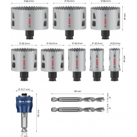 BOSCH Zestaw pił otwornic PRO Multi Material PC Plus, 11 szt. 2608594430