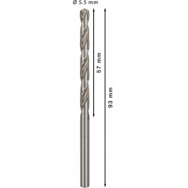 BOSCH Wiertło kręte do metalu PRO Metal HSS-G Twist Drill Bit, 5,5 x 57 x 93 mm 2608595064