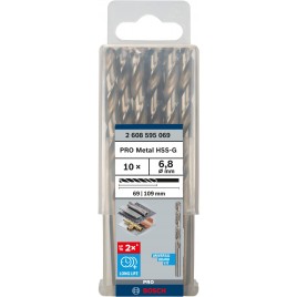 BOSCH Wiertło kręte do metalu PRO Metal HSS-G Twist Drill Bit, 6,8 x 69 x 109mm 2608595069