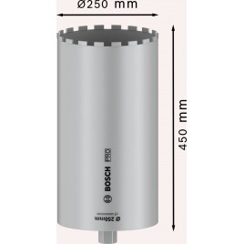 BOSCH Koronka wiertnicza do pracy na mokro PRO Core Cutter wet, 250 x 450 mm, 1 1/4" UNC