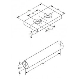 DANFOSS Rozeta i rurka maskująca do zaworów VHX proste/kątowe (biały) 013G3207