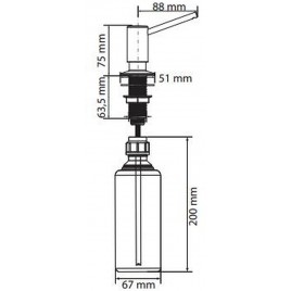 Franke Simple Dozownik, stalowy 119.0281.898