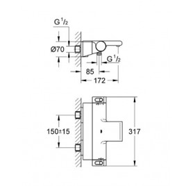 GROHE Grohtherm 2000 bateria wannowa z termostatem, DN 15, 34464001 USZKODZONE OPAKOWANIE!