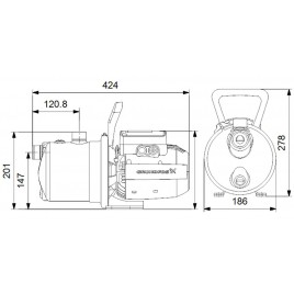 Grundfos JP 5-48 S-BBVP 1 x 230 V Samozasysająca pompa 99458769