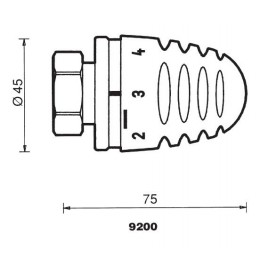 HERZ Głowica termostatyczna "MINI klasic" M 28 x 1,5 1920030