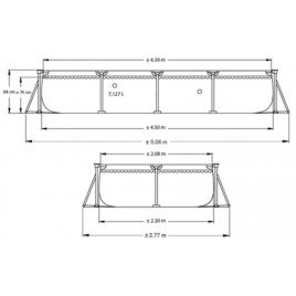 INTEX Small Frame Pool Basen 450 x 220 x 84 cm 28273NP