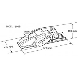 Makita 1806B Strug ciesielski (1200W/170mm)