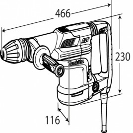 Makita HM0871C Młot hydrauliczny z AVT (1100W/8,1J)