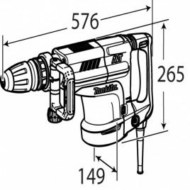 Makita HM1213C Młot hydrauliczny SDS-Max z AVT (1510W/18,6J) w walizce