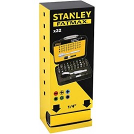 Stanley 1-13-904 1/4" Zestaw bitów 25mm, z grzechotką, 32szt