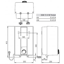 Stiebel Eltron ESH 5 O-N Trend Mały ogrzewacz pojemnościowy powyżej um., 5l, 2kW 201388