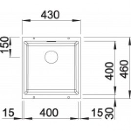 BLANCO SUBLINE 400-U Silgranit® zlewozmywak kawowy z korkiem automatycznym 515759